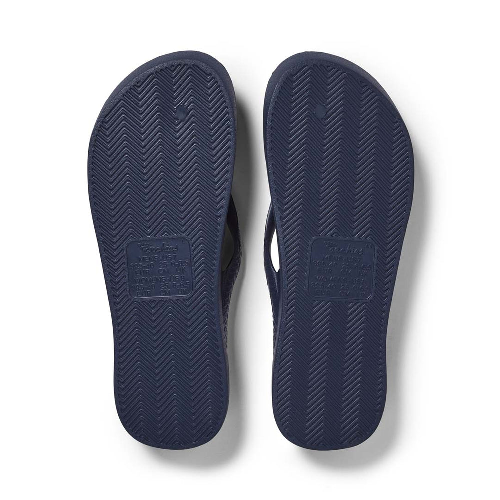 Archies Arch Support Thongs - Navy