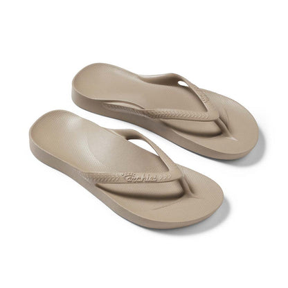 Archies Arch Support Thongs - Taupe/Brown