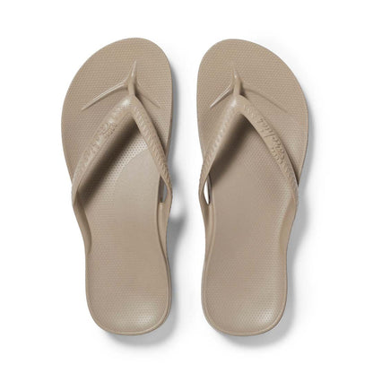 Archies Arch Support Thongs - Taupe/Brown