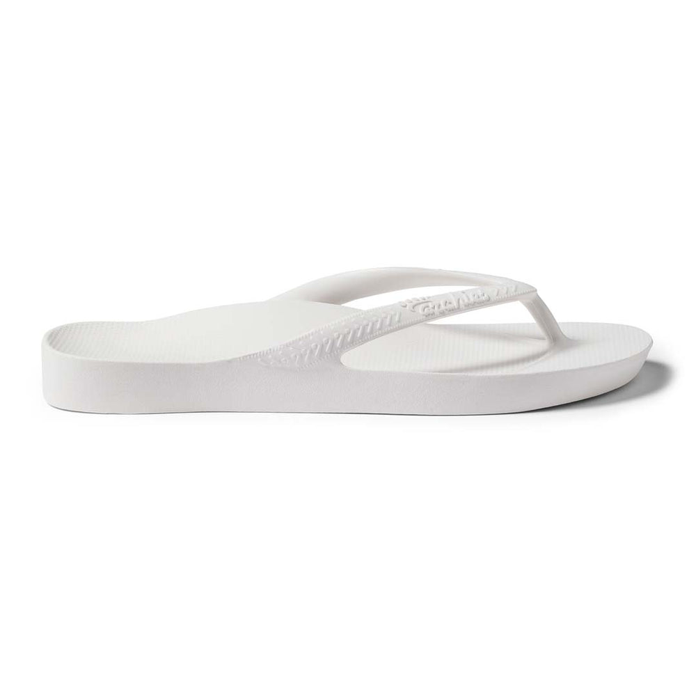 Archies Arch Support Thongs - White