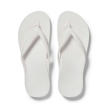 Archies Arch Support Thongs - White