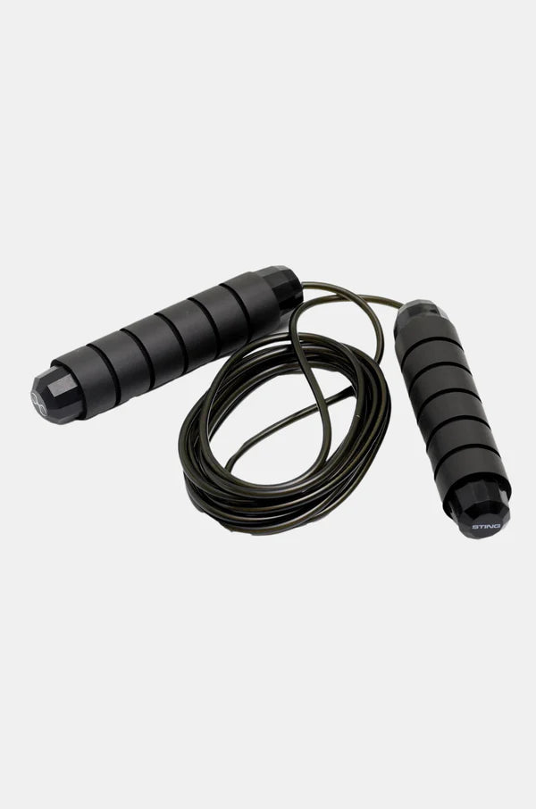 Sting SpeedPlus Adjustable Skipping Rope - Black