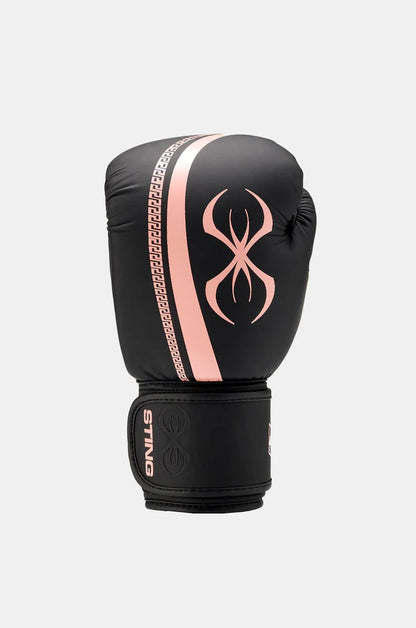 Sting Aurora Womens Boxing Gloves Black / Peach