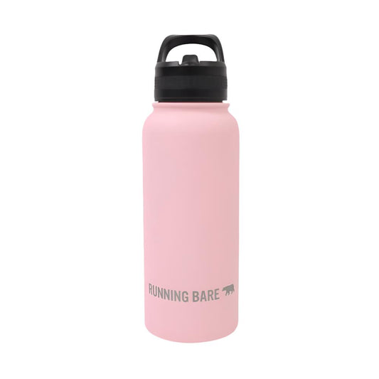 Running Bare H2O Bear 1L Re-Usable Water Bottle With Straw Lid - Pink