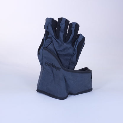 Harbinger Men's Big Grip Wrist Wrap Weight Lifting Gloves - Midnight Blue