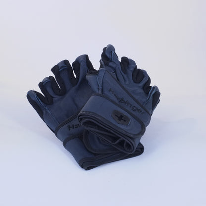 Harbinger Men's Big Grip Wrist Wrap Weight Lifting Gloves - Midnight Blue
