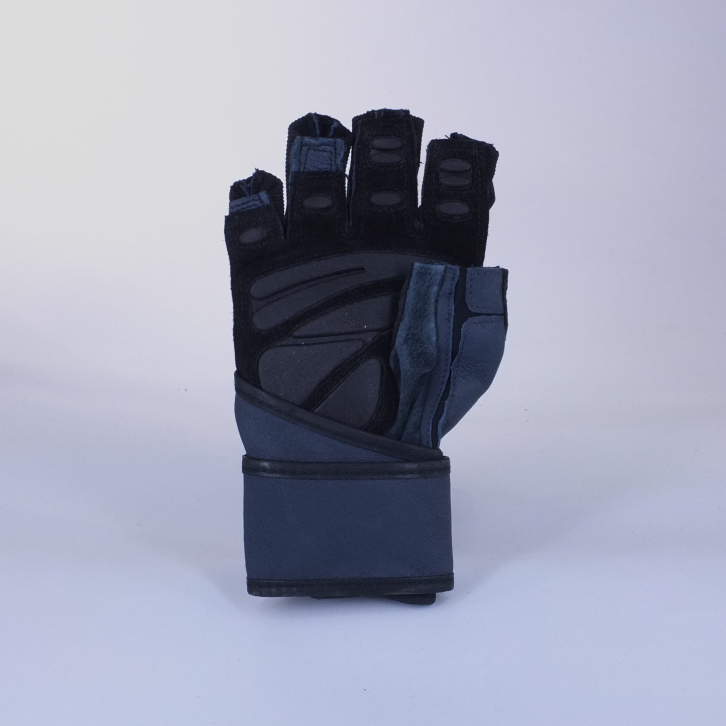 Harbinger Men's Big Grip Wrist Wrap Weight Lifting Gloves - Midnight Blue