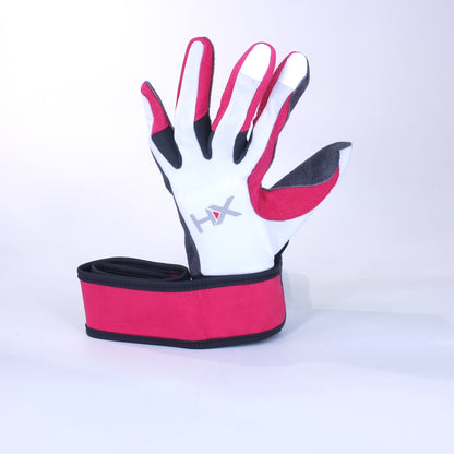 Harbinger HumanX Women's X3 Competition Wrist Wrap Weight Lifting Gloves - Grey/Pink