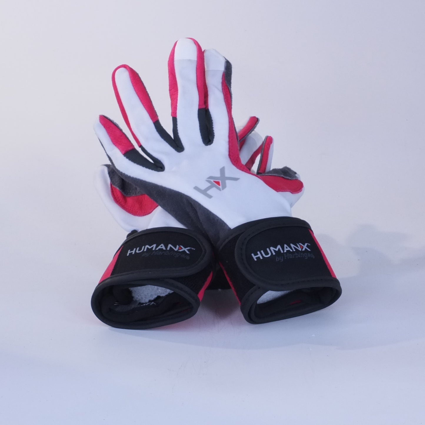 Harbinger HumanX Women's X3 Competition Wrist Wrap Weight Lifting Gloves - Grey/Pink