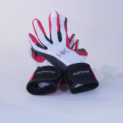 Harbinger HumanX Women's X3 Competition Wrist Wrap Weight Lifting Gloves - Grey/Pink