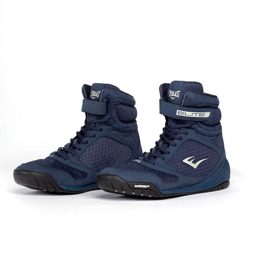 Everlast Elite2 Pro Hi-Top Boxing Boots - Navy/White