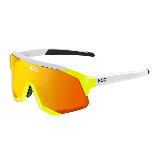 Koo Demos Sunglasses - White Fluro / Red Mirror