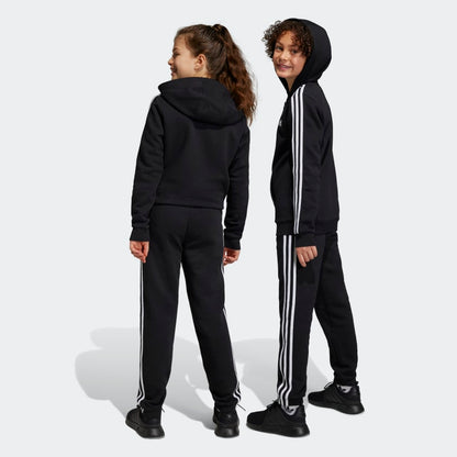 Adidas Youth 3-Stripe Fleece Pants - Black