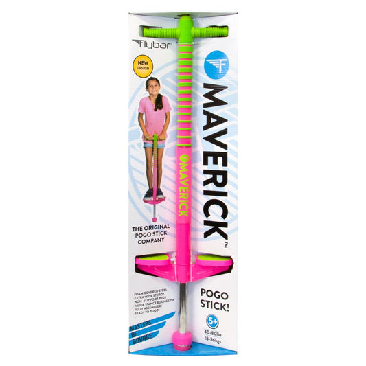 Flybar Maverick Pogo Ages 5-9 - Pink/Green