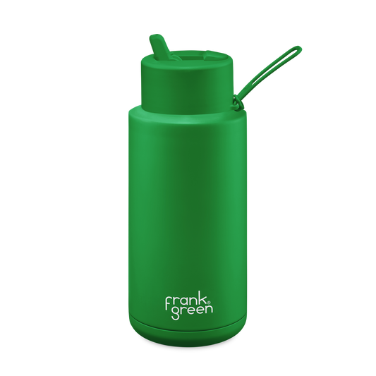 Frank Green Ceramic Reusable Straw Lid Bottle - Evergreen