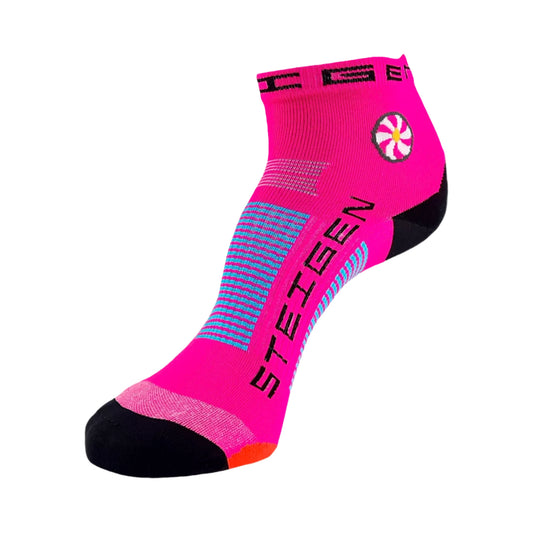 Steigen 1/4 Length Performance Socks - Fluro Pink