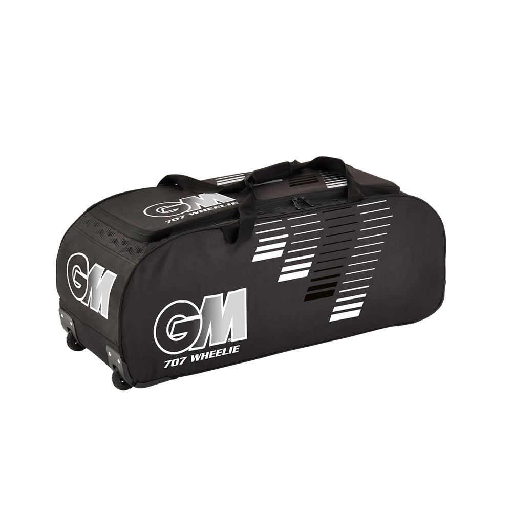 GM 707 Wheelie Cricket Bag - Black/White