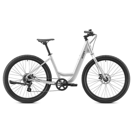 Icon Elwood Step Thru Bike - Silver