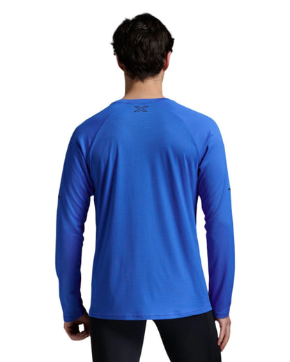 2XU Men's Aero Long Sleeve - Blue