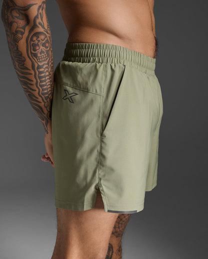 2XU Aero 5 Inch Shorts - Green