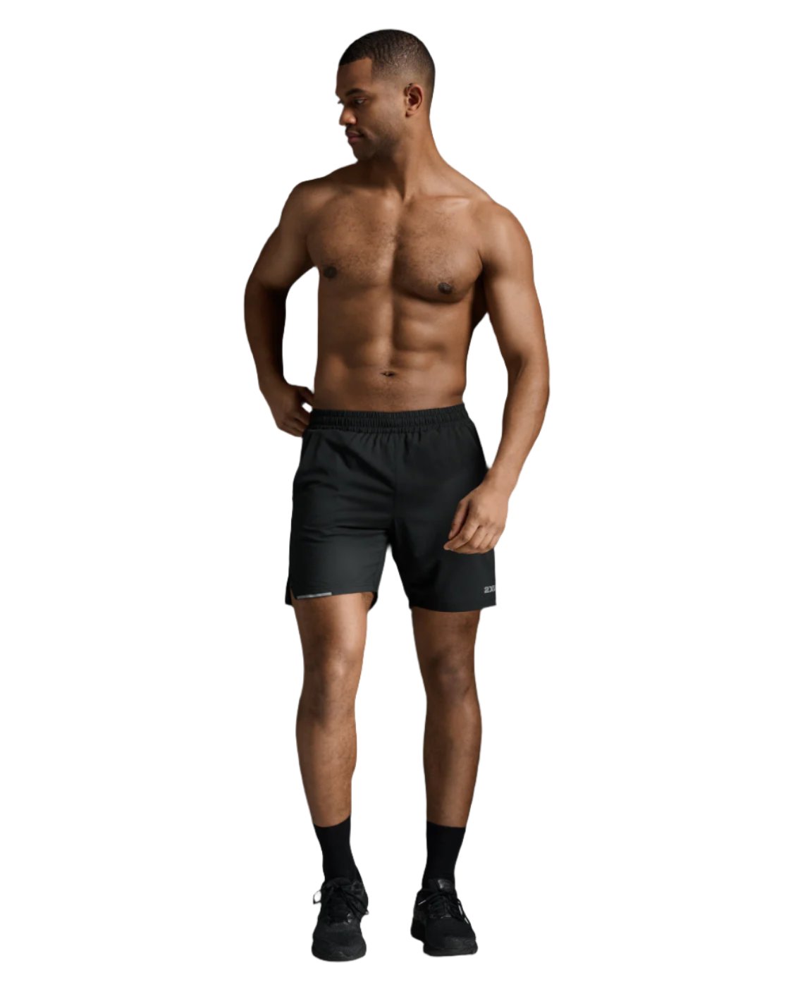 2XU Aero 7 Inch Shorts - Black/Silver