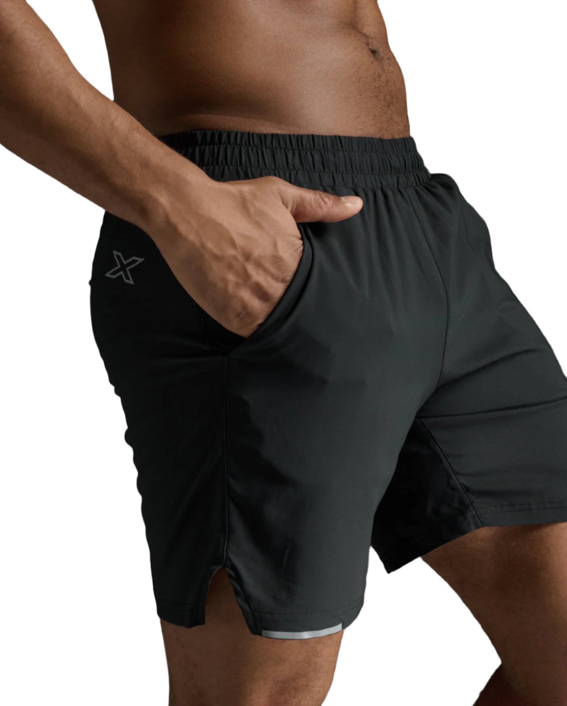 2XU Aero 7 Inch Shorts - Black/Silver