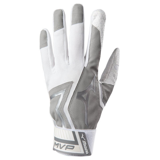 Mizuno MVP Batting Glove - White/Grey