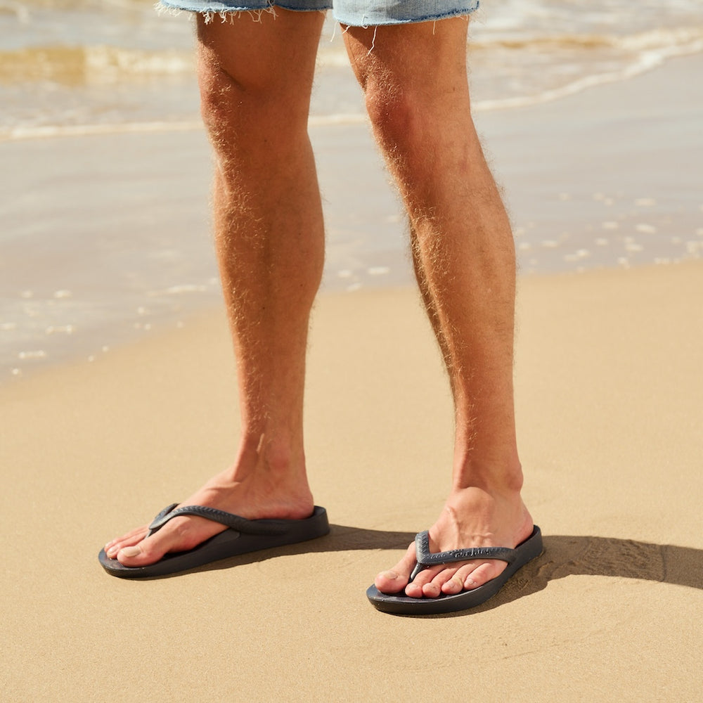 Archies Arch Support Thongs - Navy