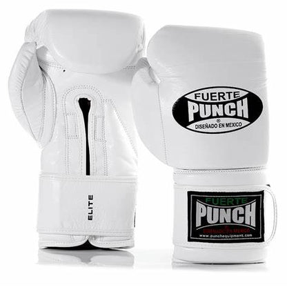 Punch Mexican Fuerte Elite Boxing Gloves - White