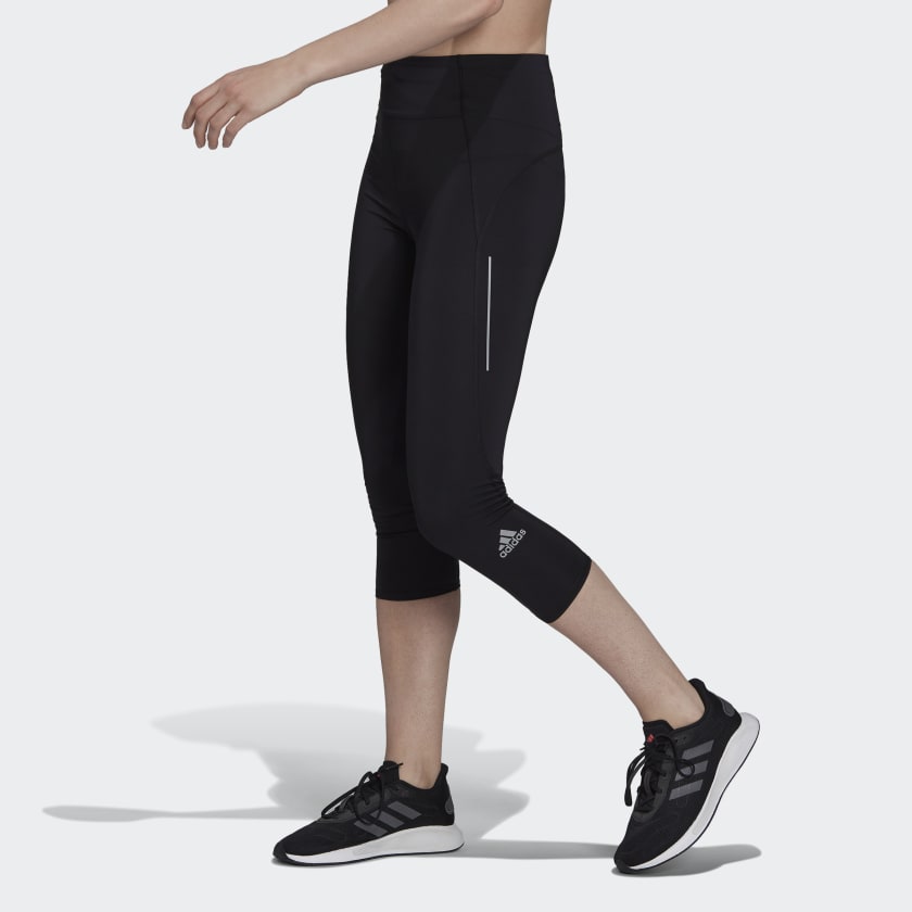 Adidas Own The Run 3/4 Running Leggings - Black