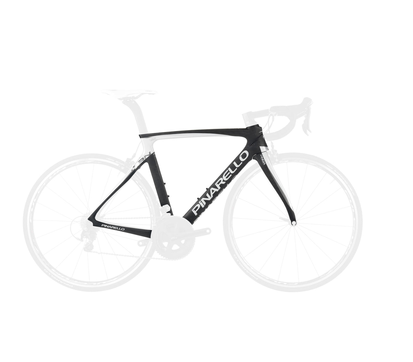 Pinarello Gan S Rimbrake Frameset - 241 Matte Black / Gloss White