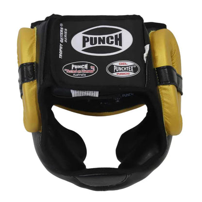Punch Trophy Getters Full Face Head Guard - Black/Yellow