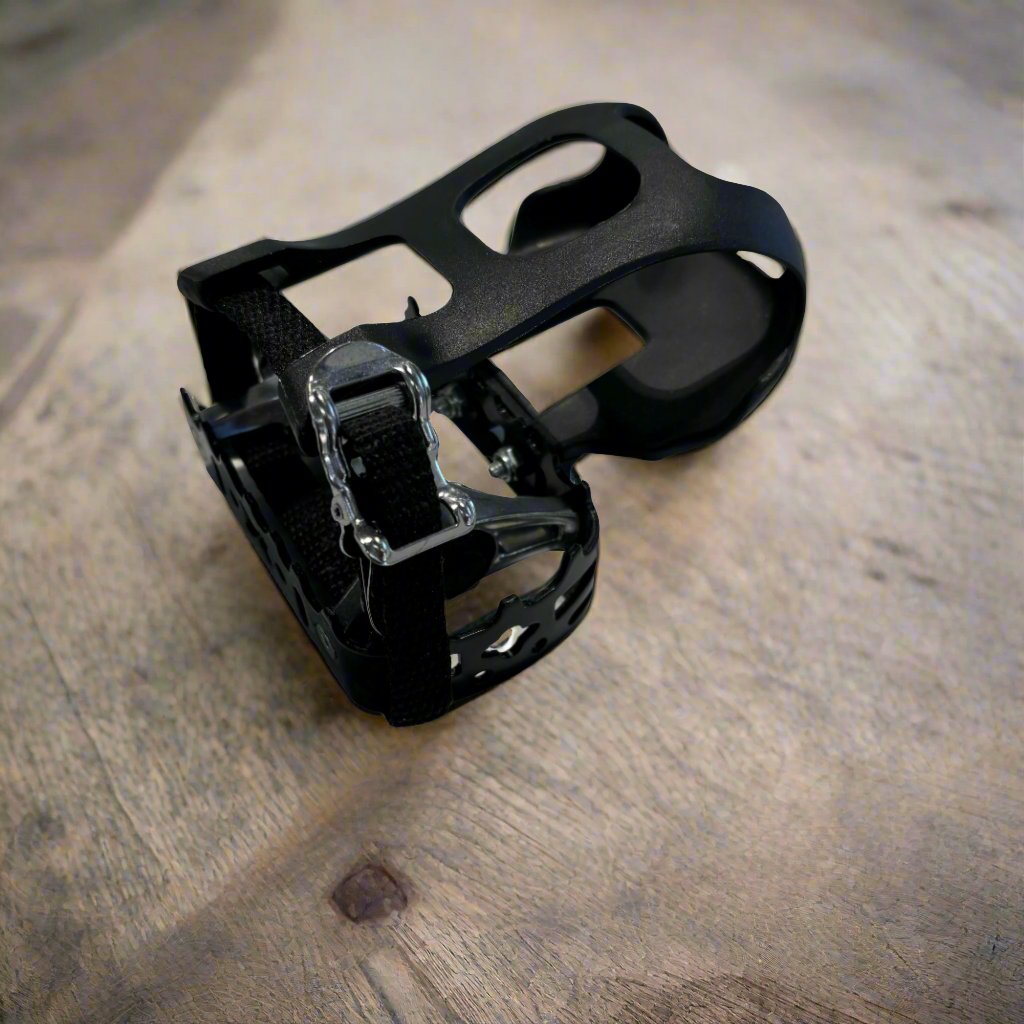 Exercise Bike Pedals (Pair) - Large Toe Cage