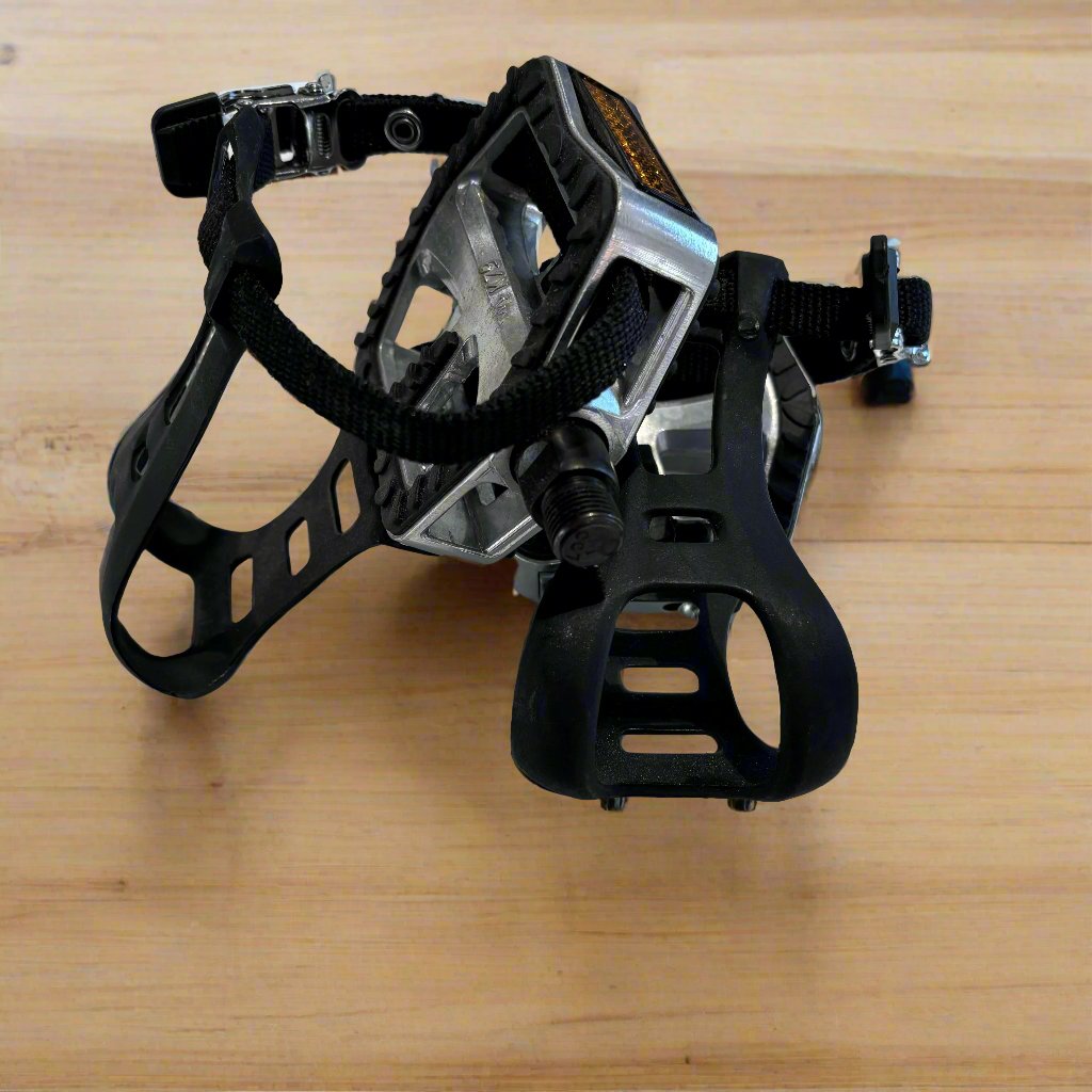 Exercise Bike Pedals (Pair) - Large Pedal Base