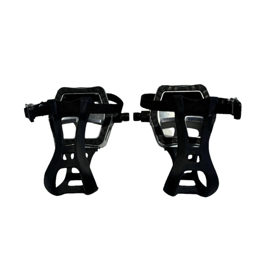 Exercise Bike Pedals (Pair) - Large Pedal Base