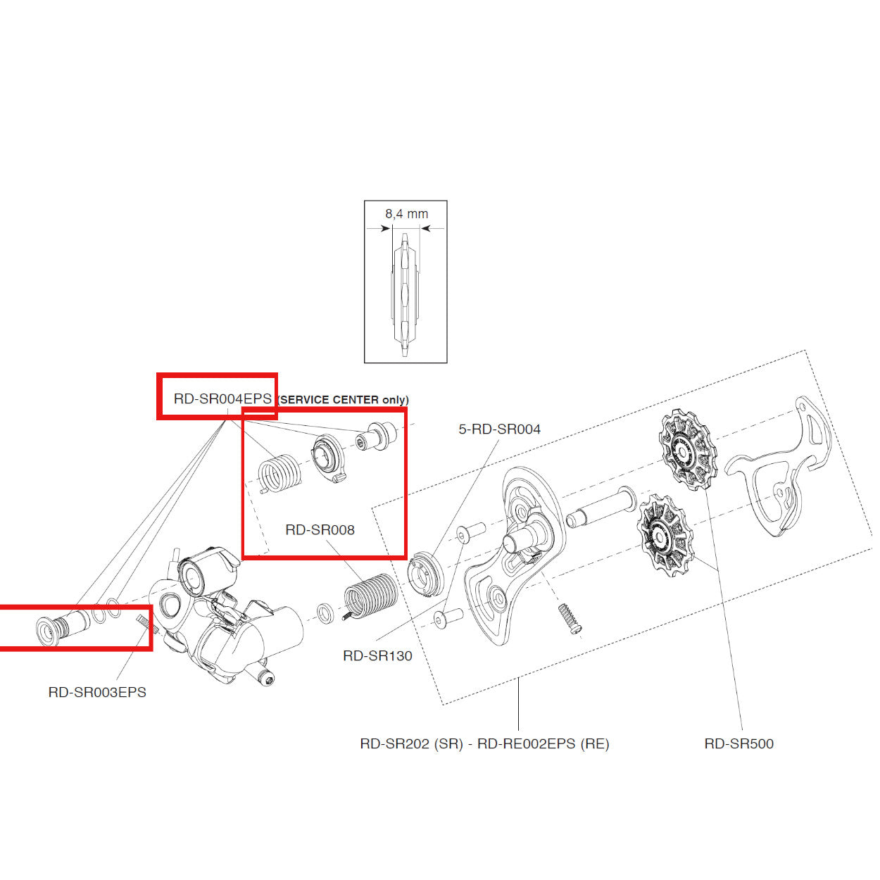 Campagnolo Genuine Spare Part RD-SR004EPS