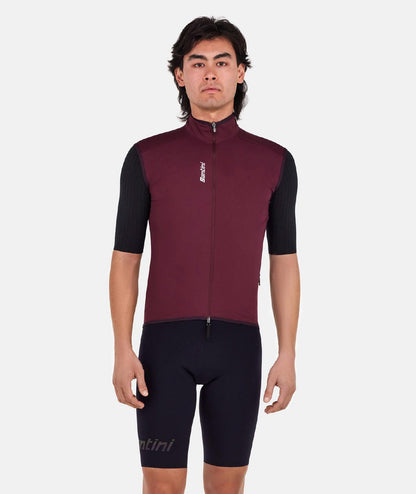 Santini Magic Packable Rain Vest - Burgundy