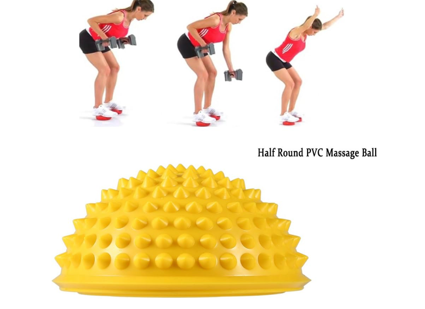 Spiky Massage Half Ball Yellow