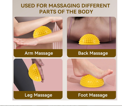 Spiky Massage Half Ball Yellow