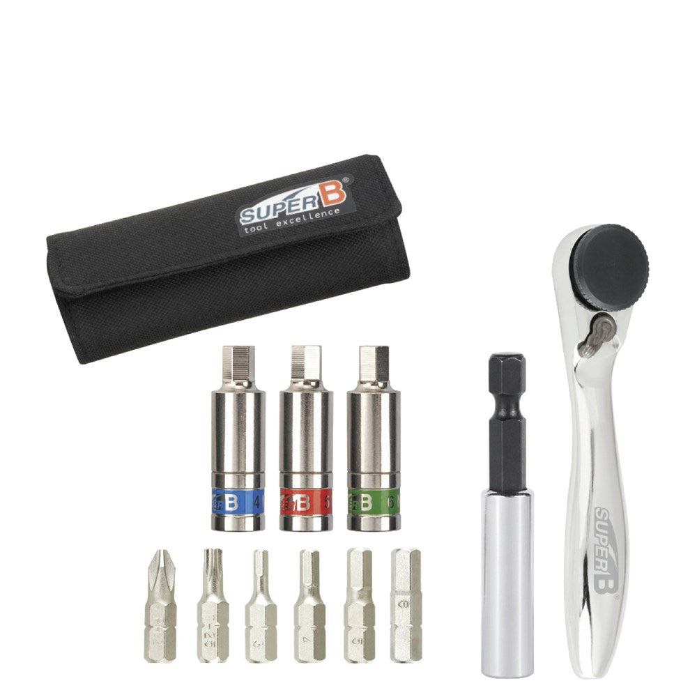 Super B Mini Ratcheting Preset Torque Wrench Kit