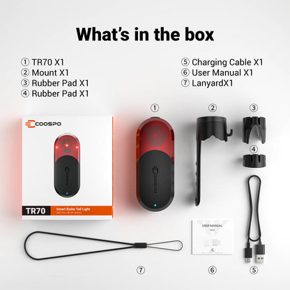 Coospo Smart Radar Tail Light