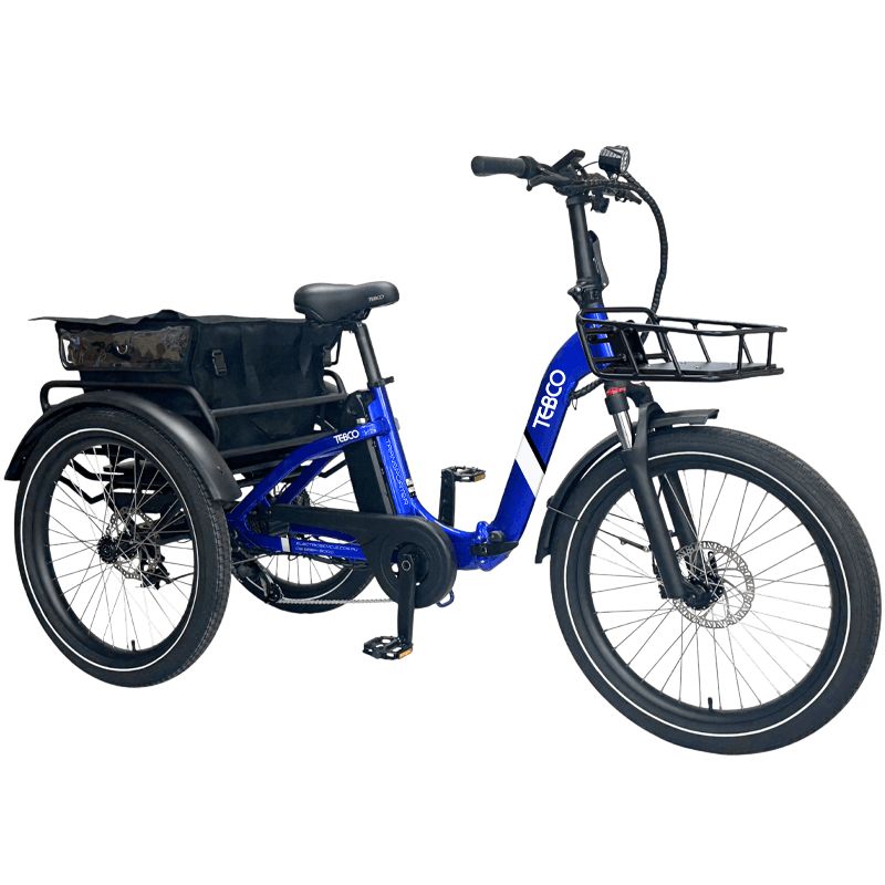Tebco Transporter Folding Electric Trike - Cobalt Blue