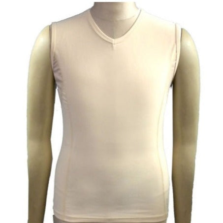 Sfida Boys V-Neck Compression Top - Cream