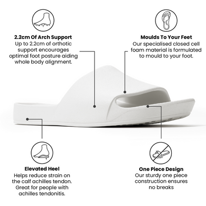 Archies Arch Support Slides - White