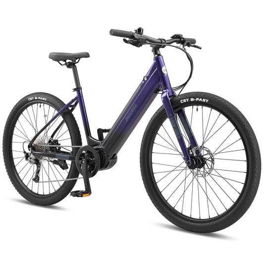 XDS E-Street Stepthrough E-Bike - Purple