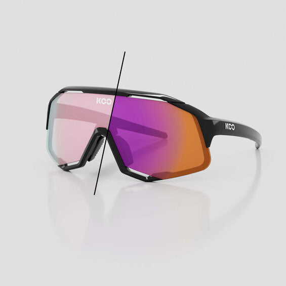 Koo Demos Sunglasses - Black Gloss / Photochromatic Fuschia
