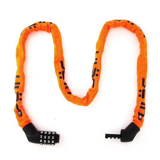ULAC Street Fighter Bicycle Combination Chain Lock - Orange