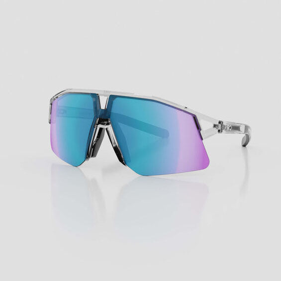 Koo Hype Sunglasses - Crystal / Turquoise Mirror