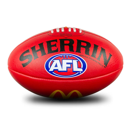 Sherrin AFL Replica Training Ball - 5 - Red