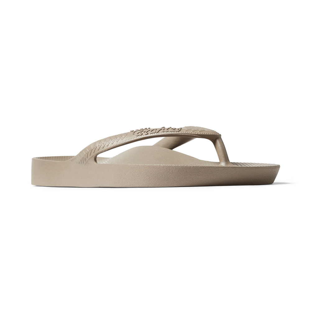 Archies Arch Support Thongs - Taupe/Brown